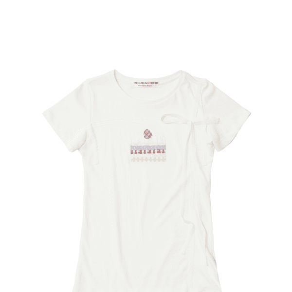 CAKE EMBROIDERY T-SHIRT (WHITE)