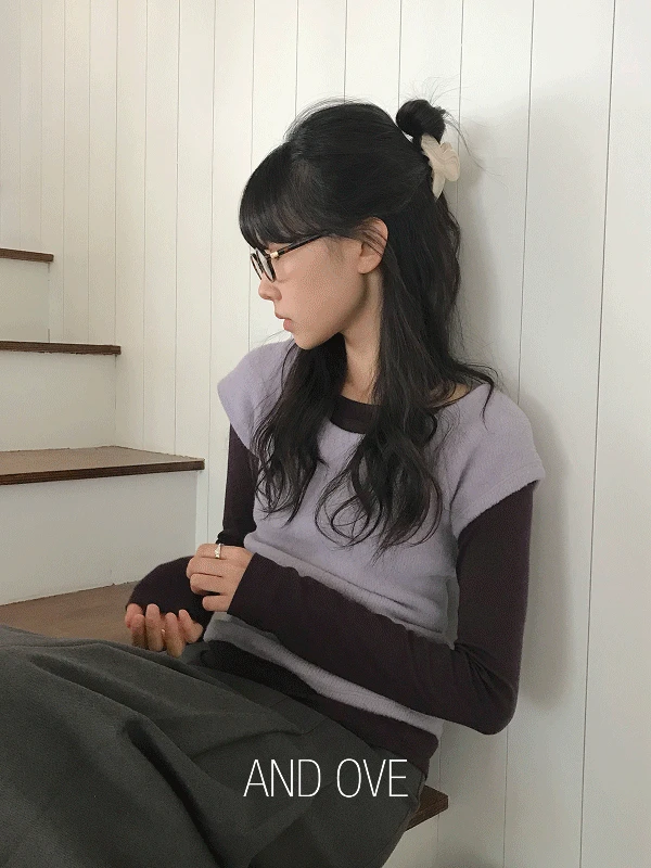 [퍼플추천] 콜라 와이드 보트넥 텐셀 긴팔 티셔츠