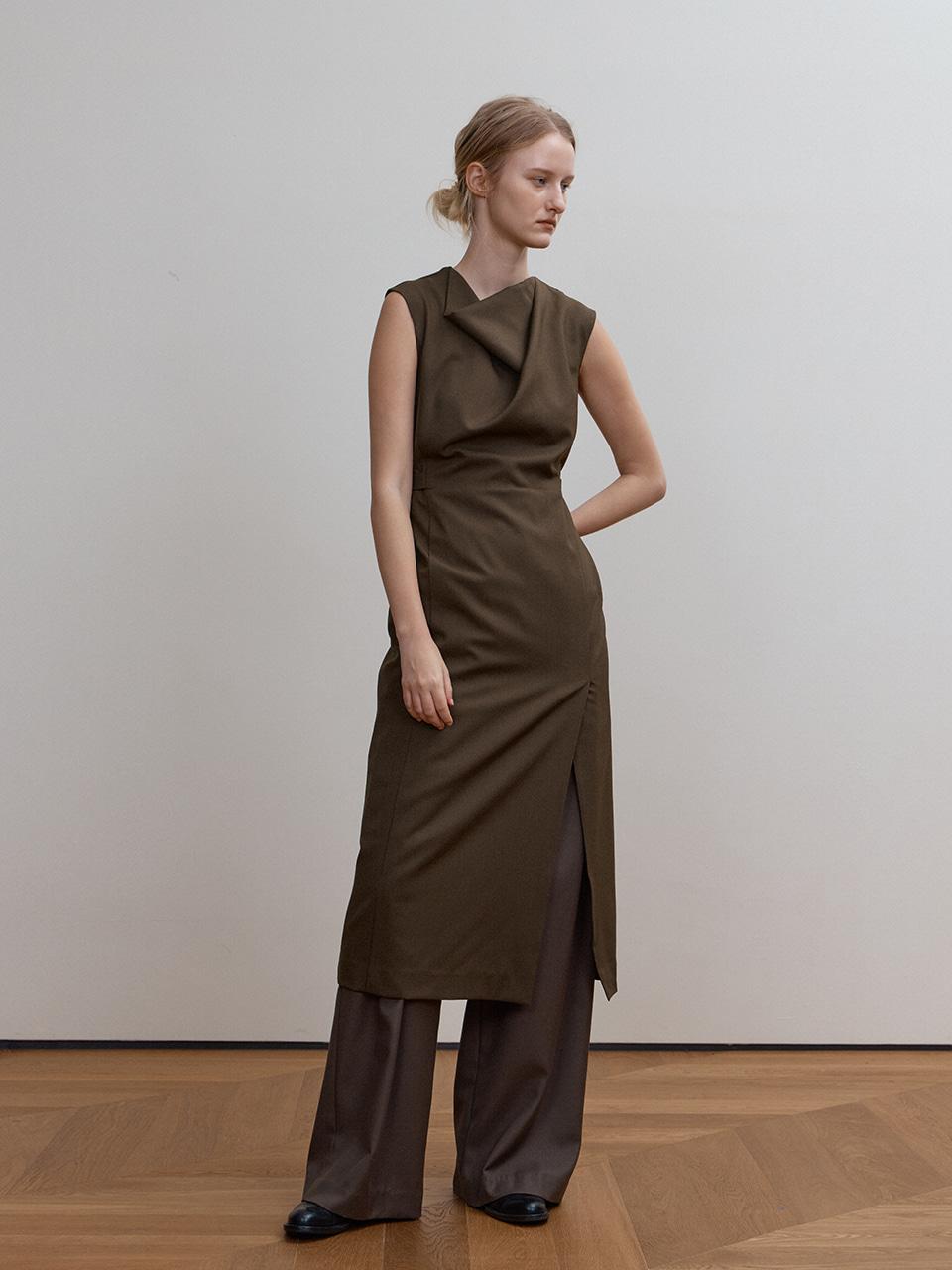 DANA DRESS, BROWN