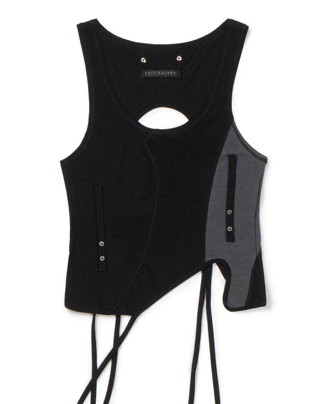 VOL. 2.5 Pierced sleeveless BK