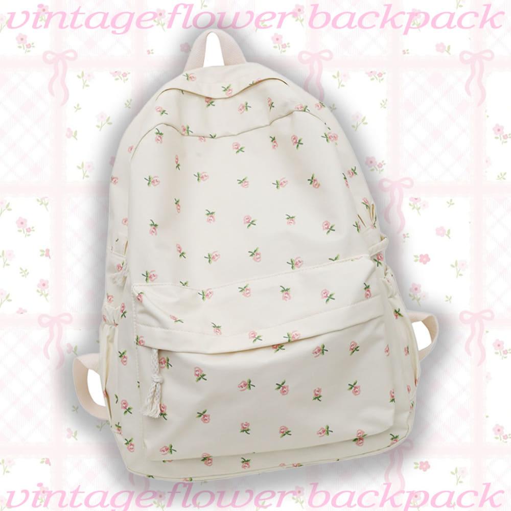 페어리룸 vintage flower backpack 빈티지플라워 백팩 봄백팩 플라워패턴