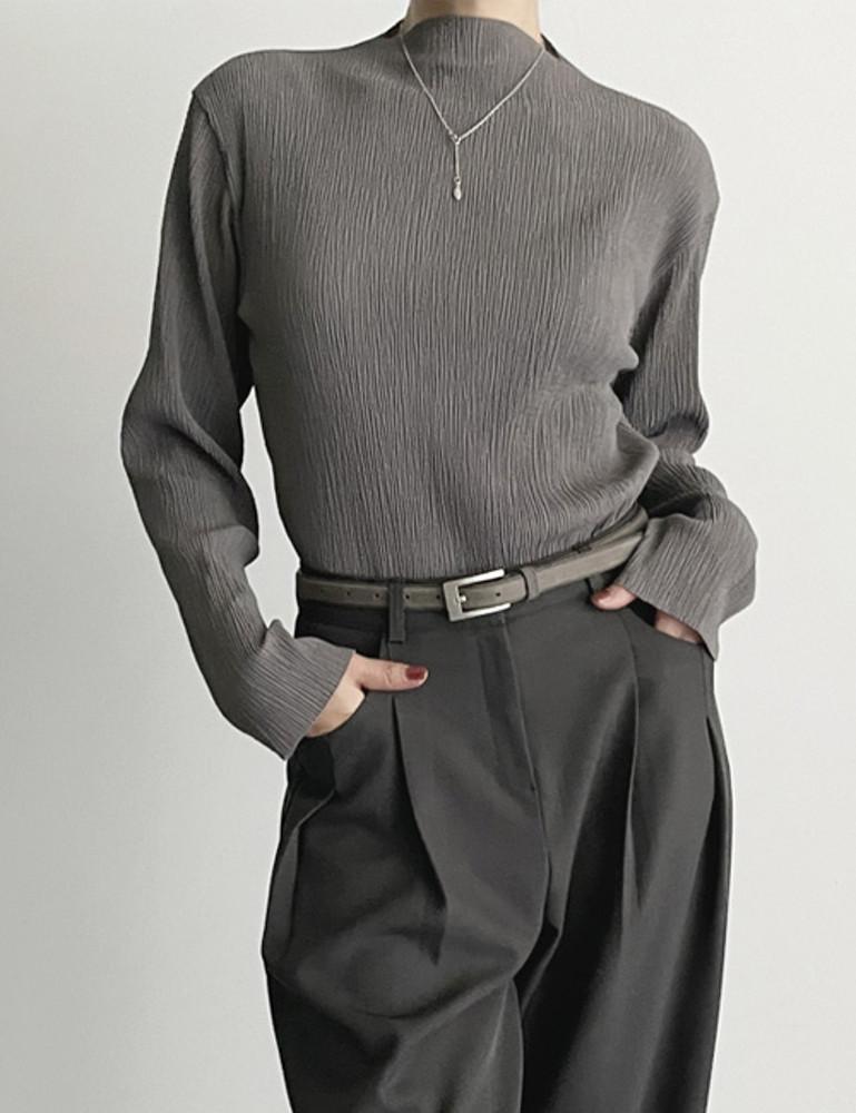 라임 플리츠 블라우스 [3color]