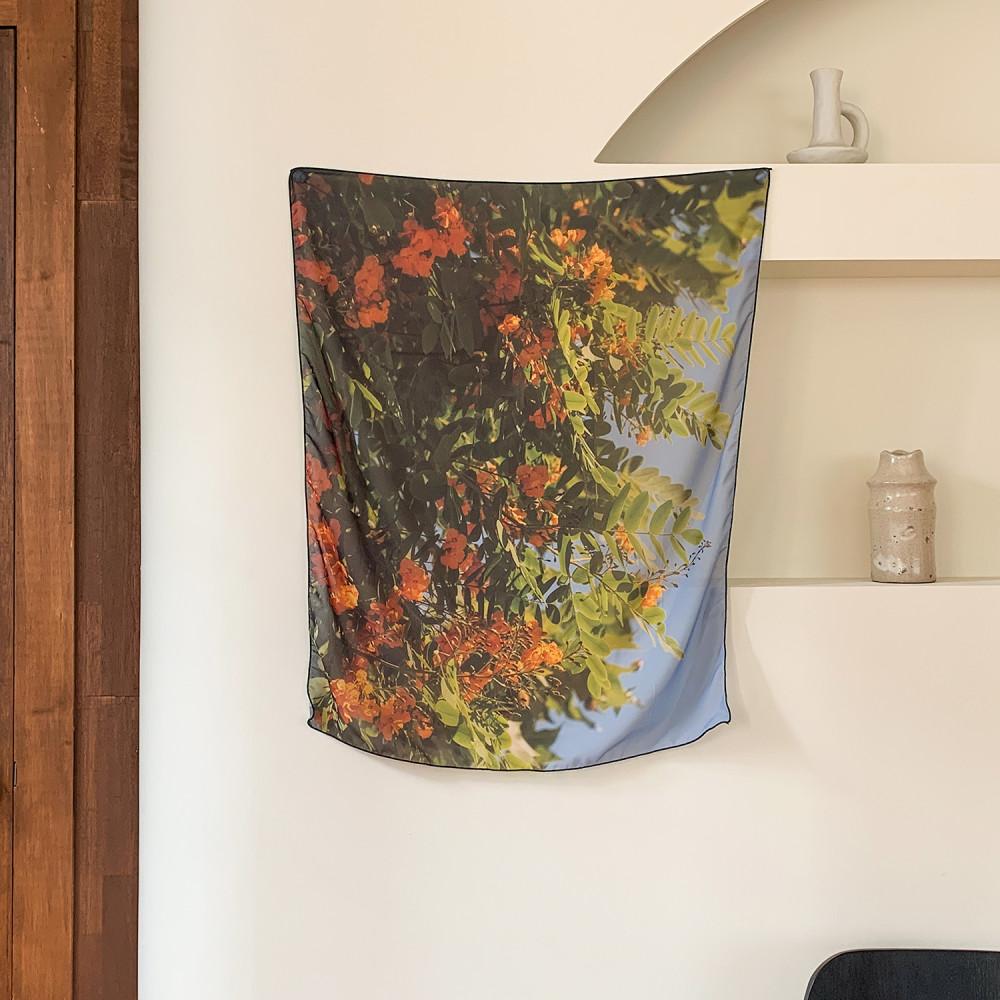 느긋한 오후의 기록 쉬폰 패브릭 포스터 / 25. Orange flower