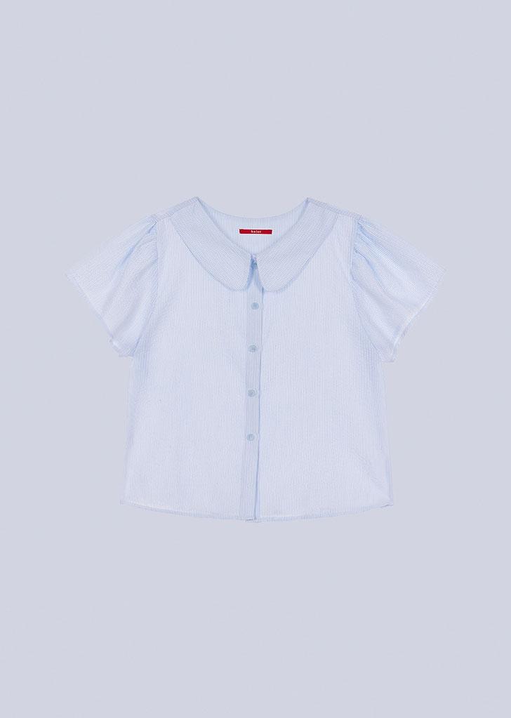 헤인트 [7/28 예약배송] COSMO COLLAR PUFF SLEEVE BLOUSE_SKY BLUE