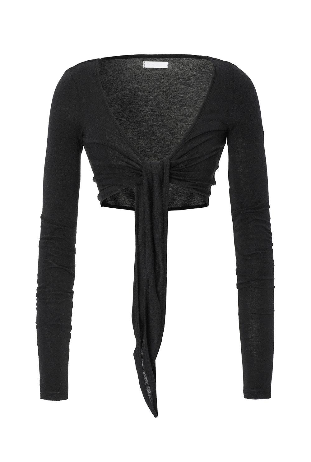 Tencel tie cardigan