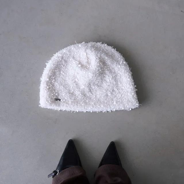 Fur Boucle Knit Beanie (3c)