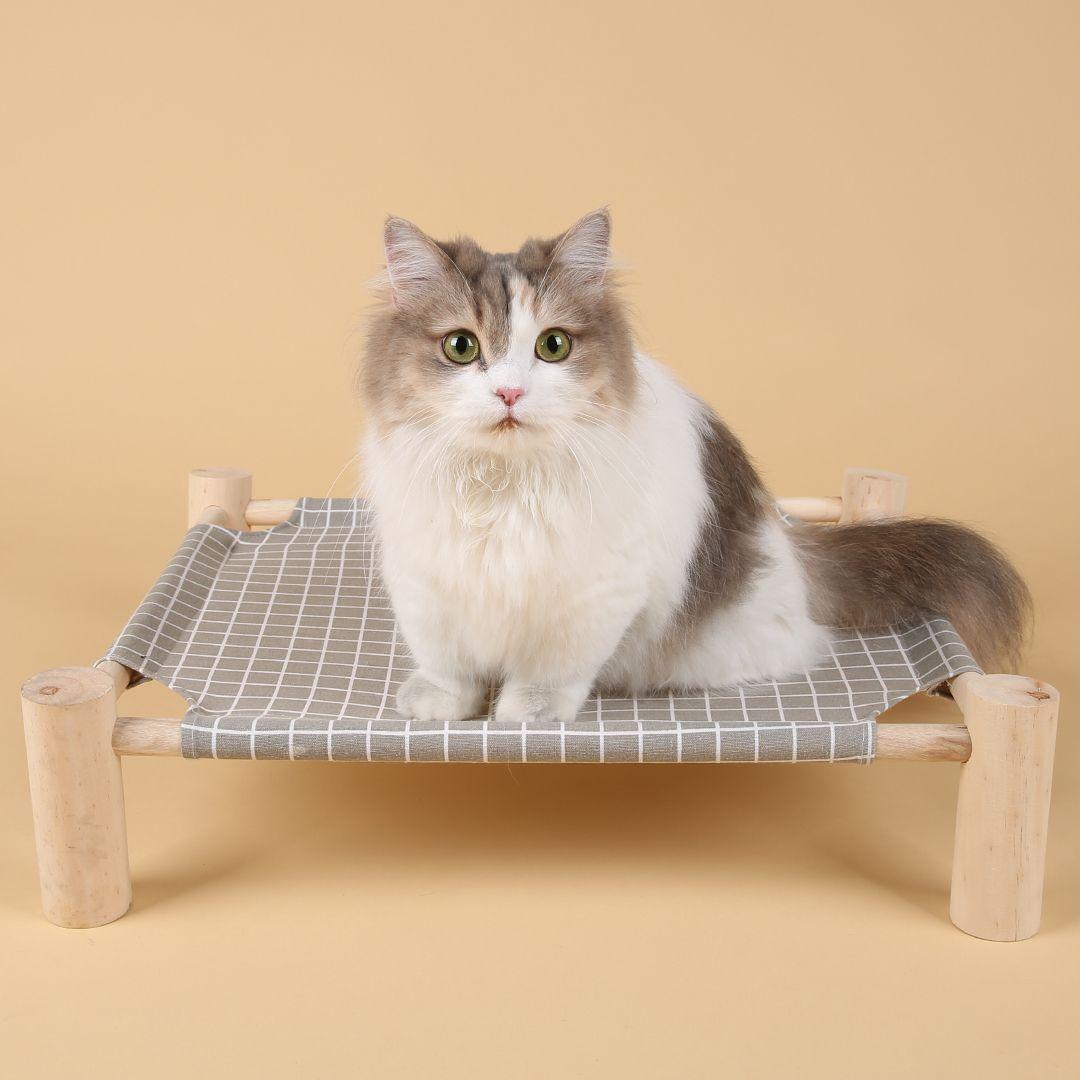펫홀릭 원목 해먹 그레이/체크/선인장