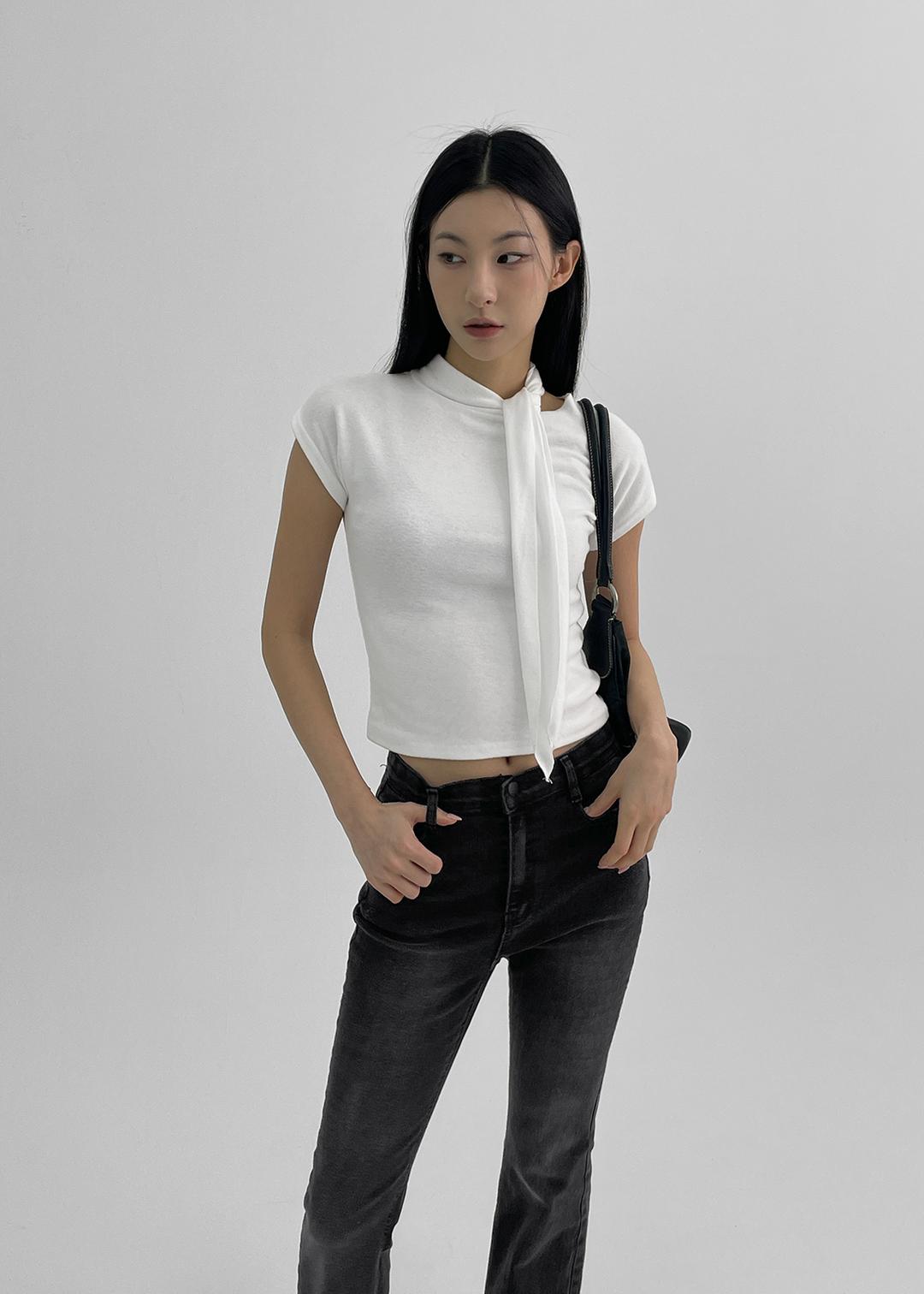 블랙업 하른츠 머플러 피치기모 반팔티