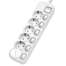 에코파워탭 국산 LED 개별 멀티탭 6구 EPM-L306 안전커버
