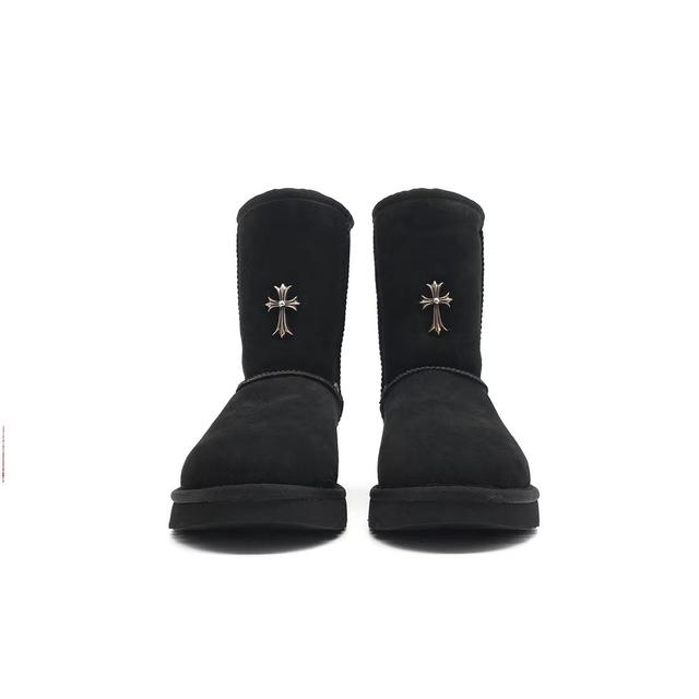 Chrome Hearts  x UGG's Cross Leather Snow Boots