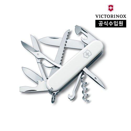 헌츠맨 미디움 포켓 스위스 아미 나이프 화이트 1.3713.7