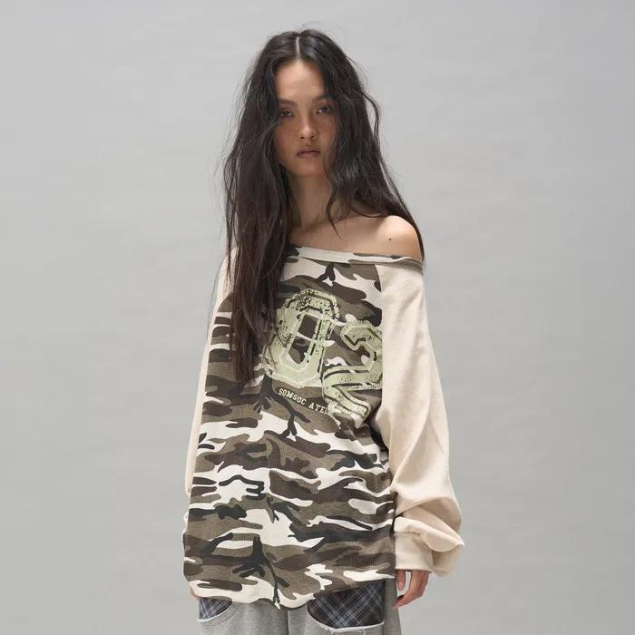 TELIE CAMO RAGLAN TOP_IVORY