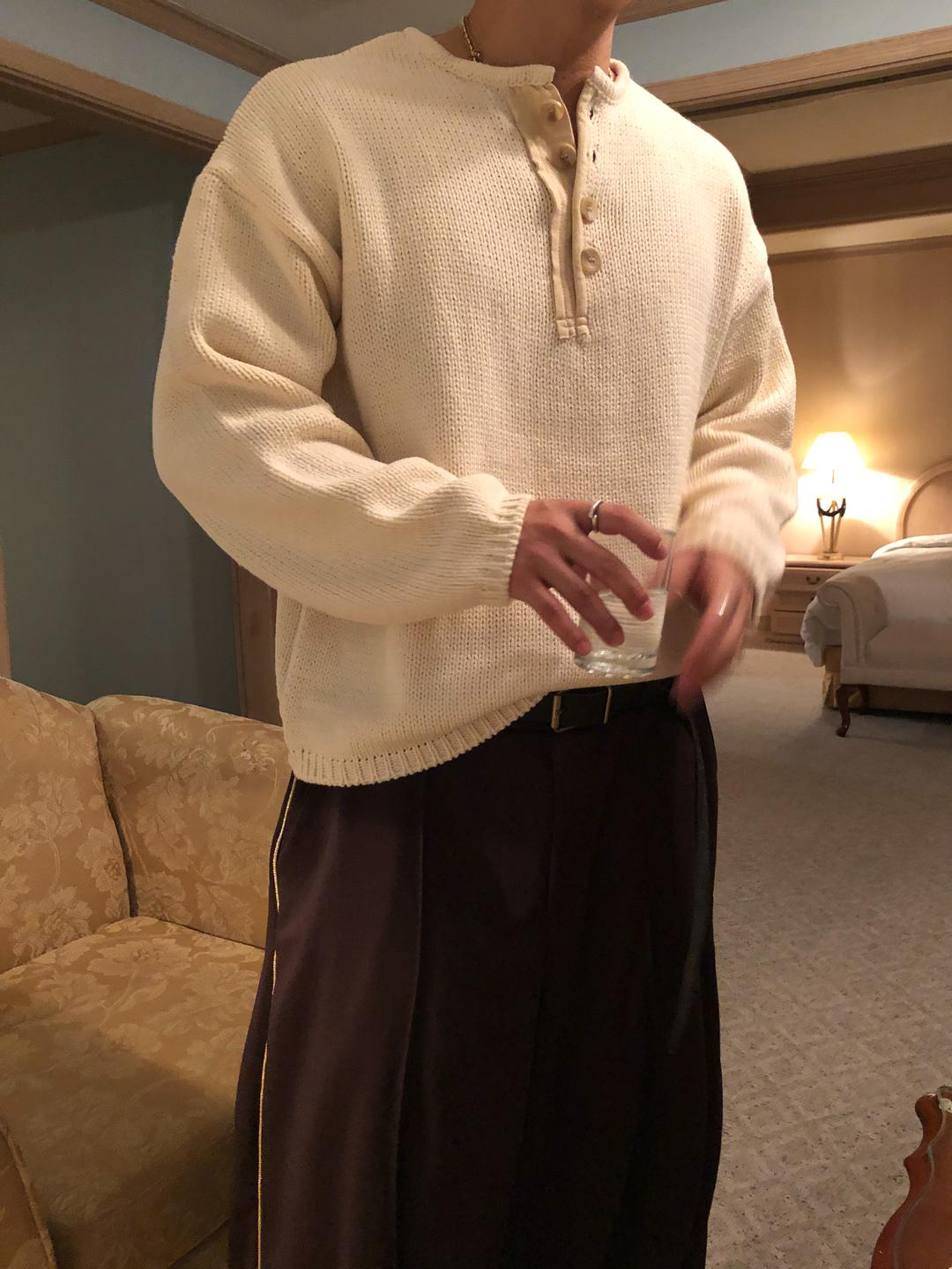 luce henley round knit (단독 할인)