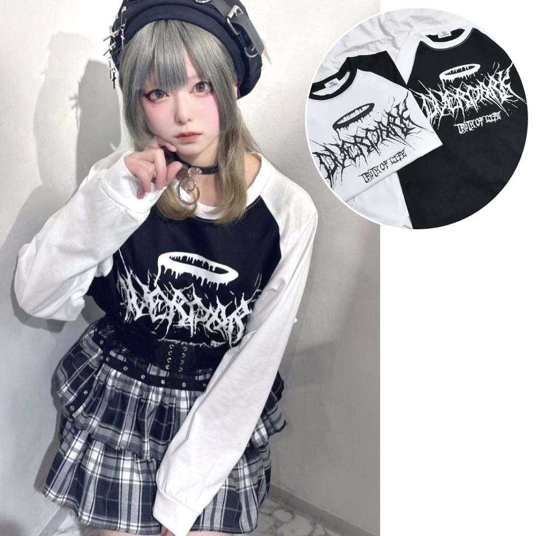 【6/19 完売WHITE再入荷！】新作★サブカルロゴ★ラグランロンT | VOLCAN&APHRODITE