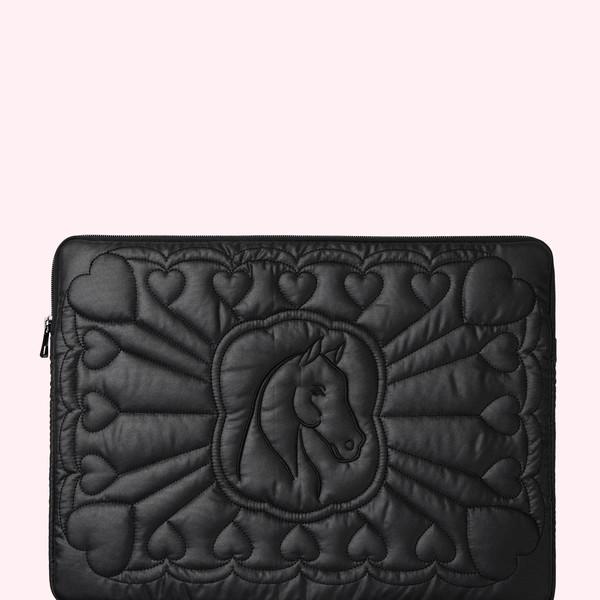 Lonely apartment X Attends Lap top Pouch (Black)