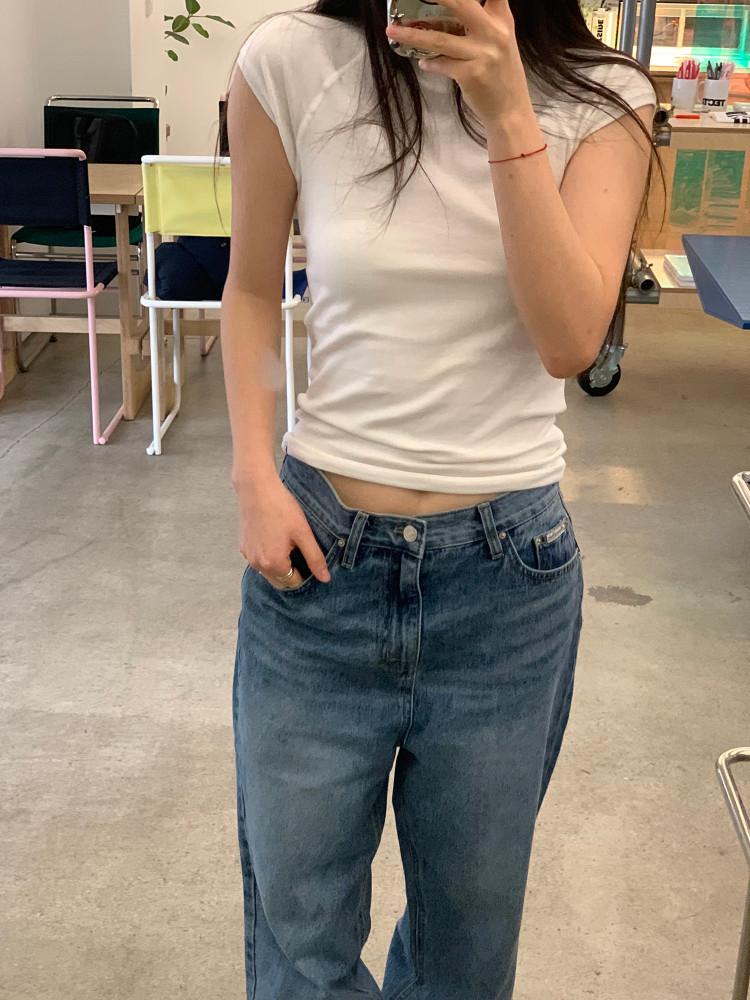 SEEAS 래글런 캡소매 티셔츠(5color) 캡소매티 반팔티 슬리브리스 나시