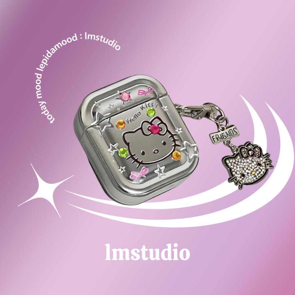 Silver kitty 실버 키티 에어팟 케이스 펜던트 키링 세트