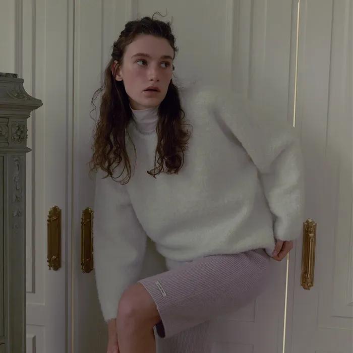 FURRY WOOL KNIT_IVORY
