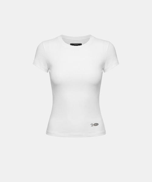 BS Cotton Jersey Fitted Short Sleeve T-Shirt - White