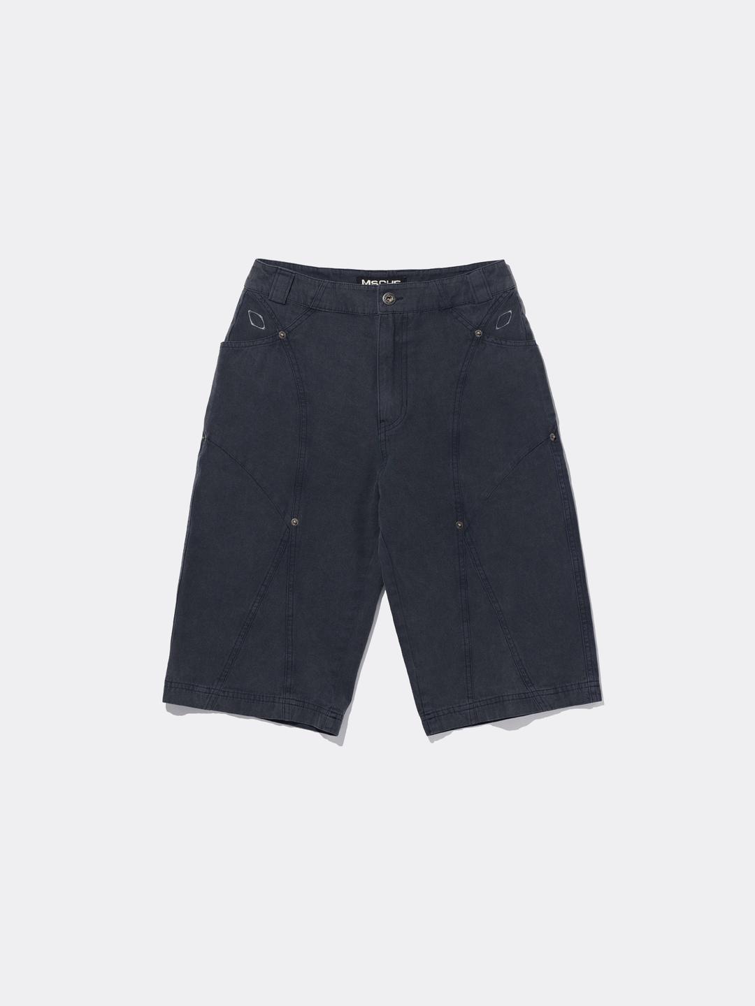 미스치프 OXFORD BERMUDA PANTS-WASHED NAVY