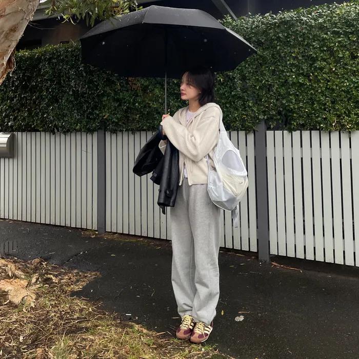 French Jogger Pants_Melange Gray