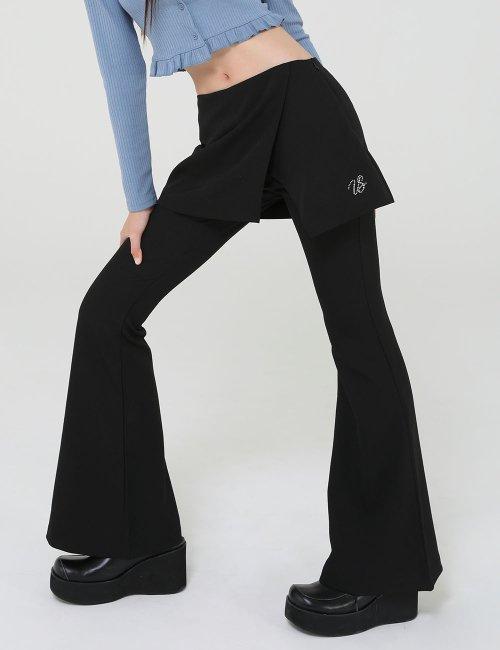 SLIT PANTS SKIRT(BLACK)