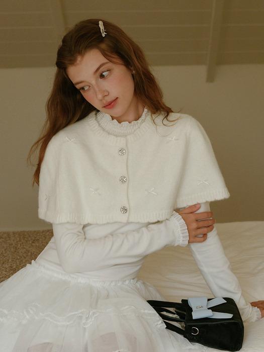 Cest_Bow rose button shawl