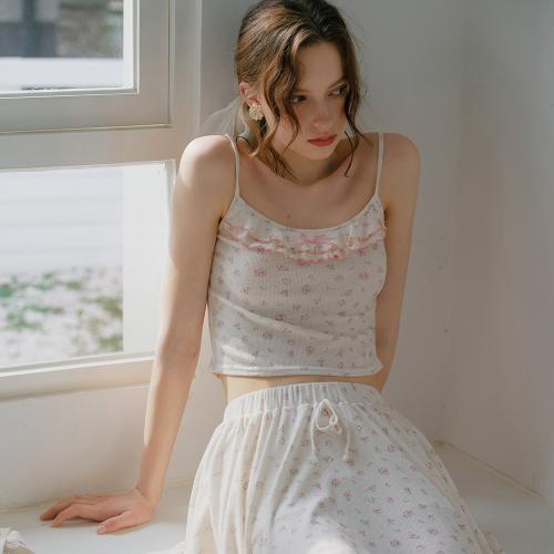 Cest_Sweet floral frill camisole