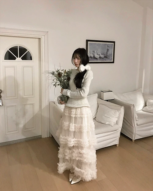 [ 호텔룩 ] 델몽 프릴 & 캉캉 샤 SK