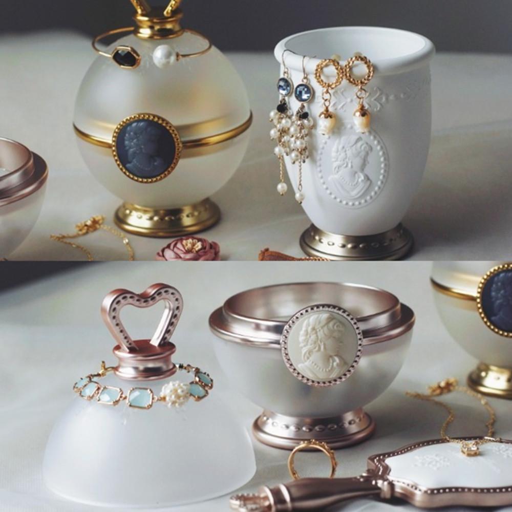 중세 유럽풍 소녀 악세사리 보관함 메이크업 브러쉬 통