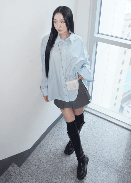 랩 스커트형 하프팬츠