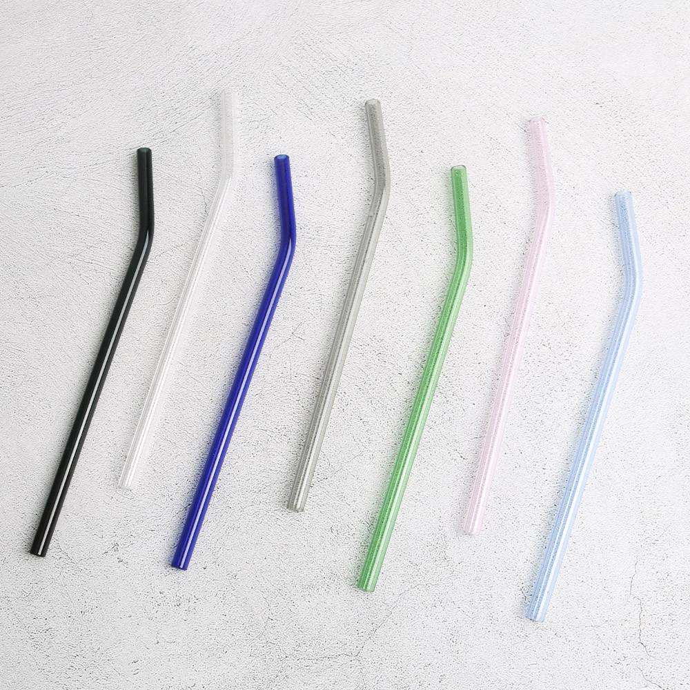 MAKA 마카 내열 유리빨대 커브형 7컬러