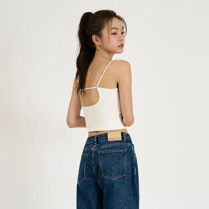 캡내장 백리스 나시 (3colors)