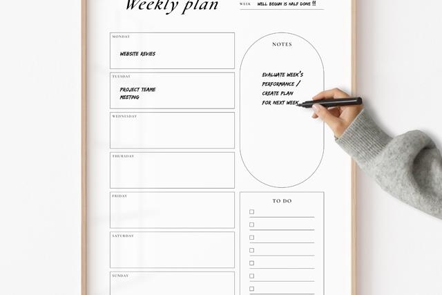 주간계획표 월중행사표 스케줄보드 위클리플래너 주간스케줄표