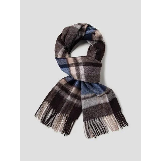 울 체크 머플러  브라운 (293X84WY6D)