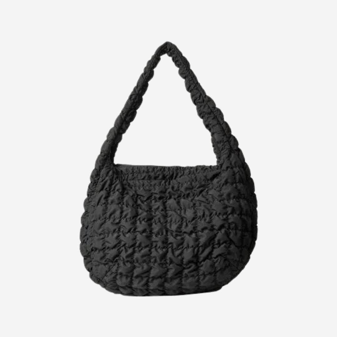 COS Quilted Oversized Shoulder Bag Black
