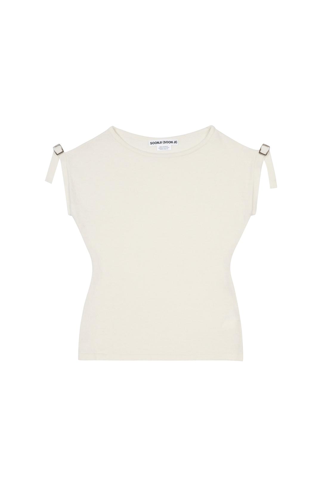 BELT KNIT TOP IN IVORY