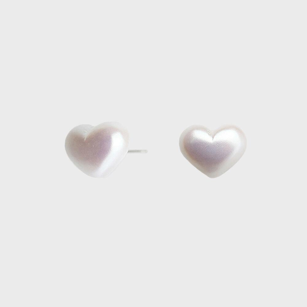 HL28_Mini heart pearl earrings