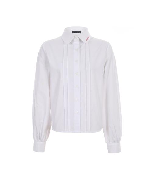 Round collar pintuck blouse 002