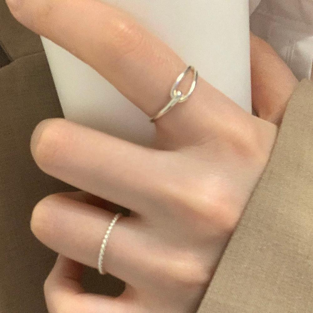 실버925 크로스 라인 매듭 반지 (11호부터 17호까지)