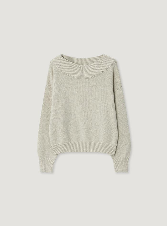 DEWY OFF SHOULDER KNIT_OAT CREAM