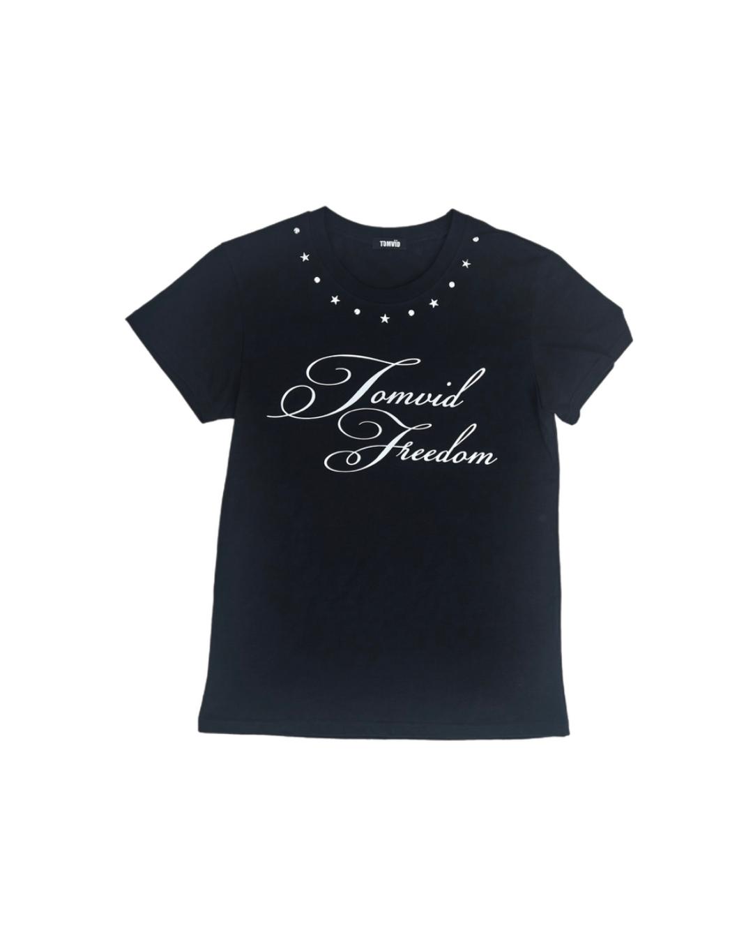 Freedom Logo Stud Tee ( black , white )