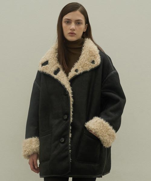 엘리오티(ELLIOTI)  Mouton Fur Reversible Half Coat_2Color - 사이즈 & 후기 | 무신사