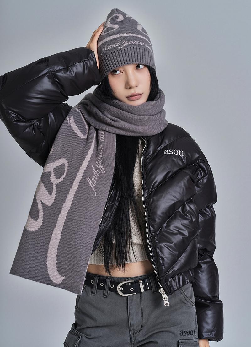 CREW REVERSIBLE MUFFLER / CHARCOAL