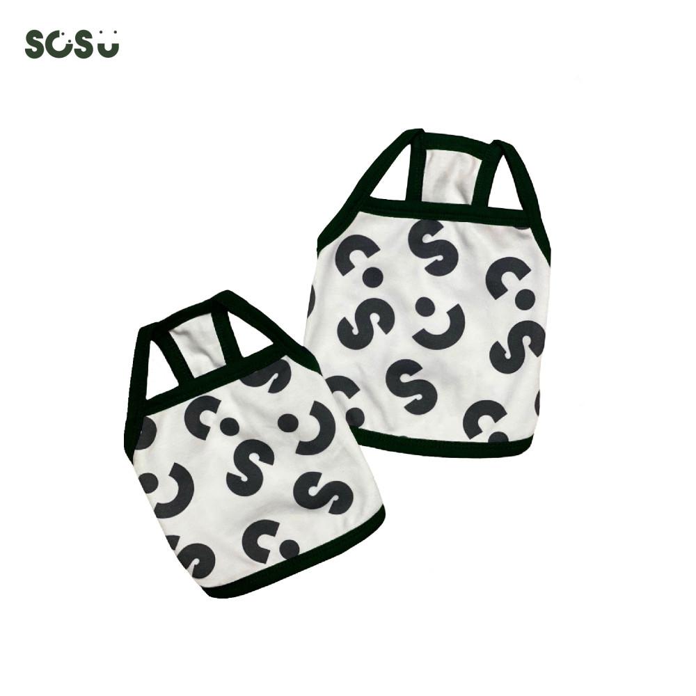 SOSU 강아지옷 고양이옷 프리미엄 크롭 끈나시 _ 화이트