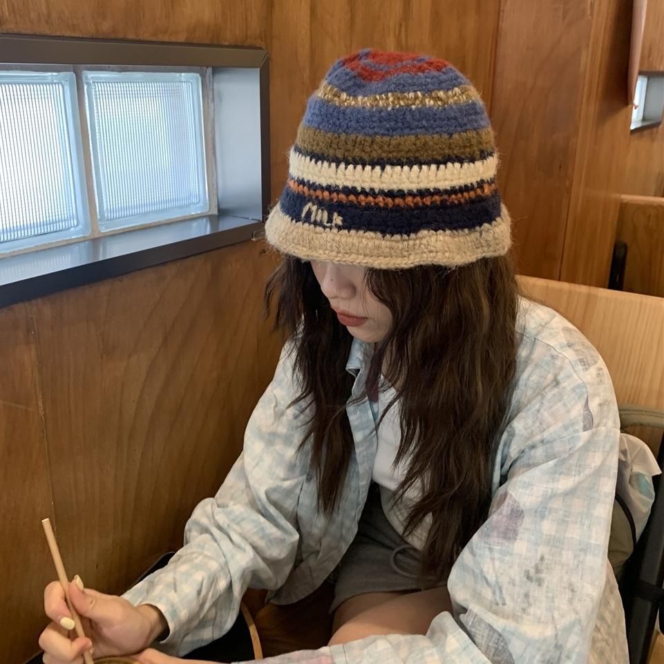 2type Kitsch hat 키치 니트 버킷햇