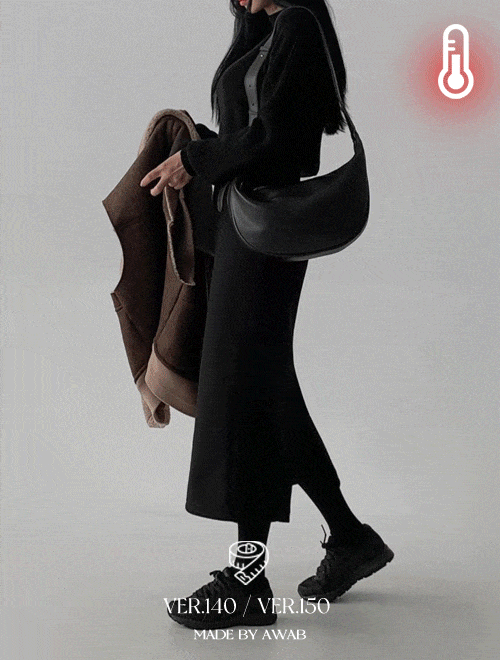 [140.150ver] #AWABMADE:_뉴말랑밍크롱스커트 -키작녀/기장선택/밍크안감/1color/2size