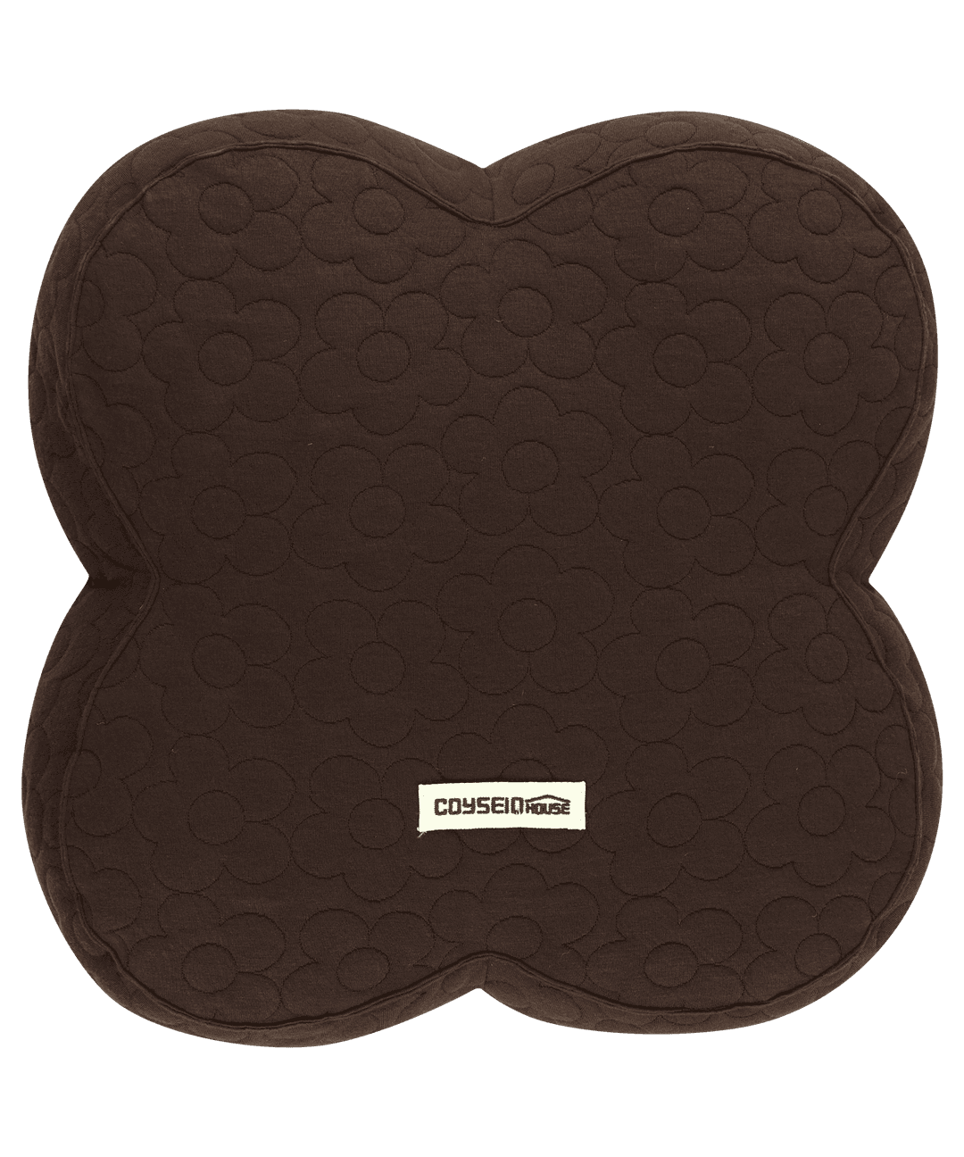4LEAF CLOVER CUSHION BROWN