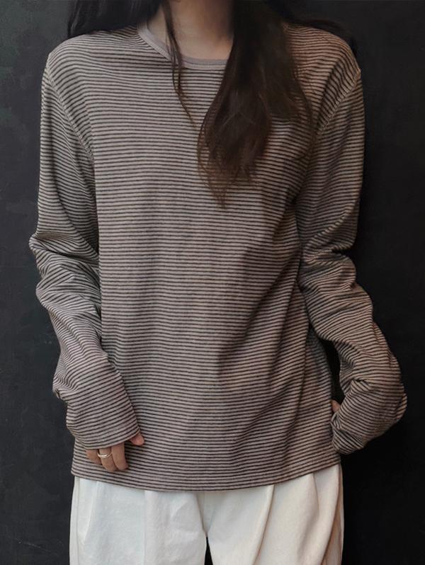 슬로우앤드 [✨고퀄리티] made. 뮤트 앤 피그먼트 스트라이프티셔츠 - 3 color