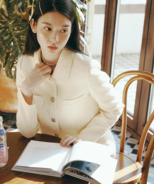 카라 트위드 자켓_ RMJKF23S51